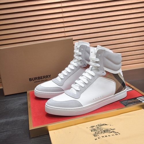 Wholesale Burberry High Tops Shoes For Men #1266346 $98.00 USD, Wholesale Quality Replica Burberry High Tops Shoes