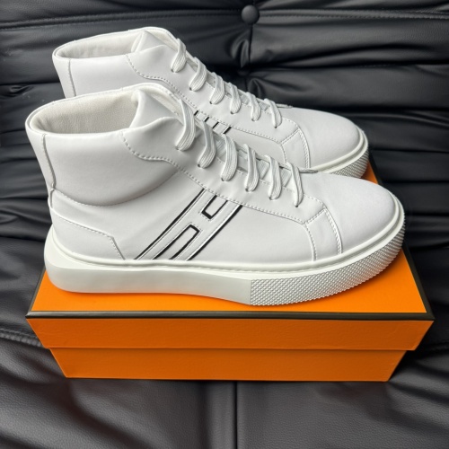 Wholesale Hermes High Tops Shoes For Men #1266406 $82.00 USD, Wholesale Quality Replica Hermes High Tops Shoes