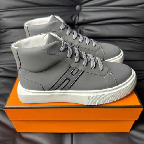 Wholesale Hermes High Tops Shoes For Men #1266407 $82.00 USD, Wholesale Quality Replica Hermes High Tops Shoes