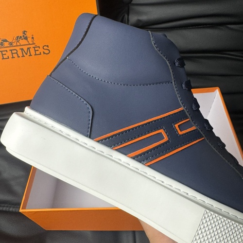 Replica Hermes High Tops Shoes For Men #1266408 $82.00 USD for Wholesale