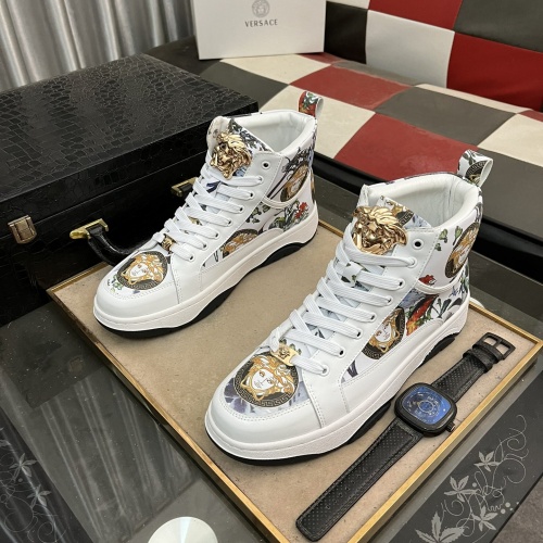 Replica Versace High Tops Shoes For Men #1266548 $80.00 USD for Wholesale