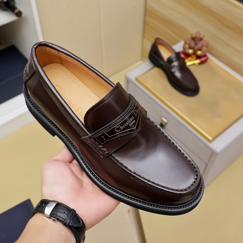 Replica Christian Dior Leather Shoes For Men #1266598 $92.00 USD for Wholesale