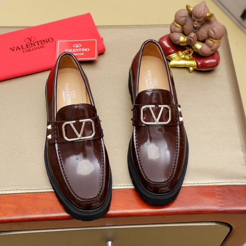 Wholesale Valentino Leather Shoes For Men #1266604 $98.00 USD, Wholesale Quality Replica Valentino Leather Shoes