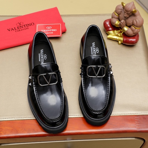 Wholesale Valentino Leather Shoes For Men #1266605 $98.00 USD, Wholesale Quality Replica Valentino Leather Shoes