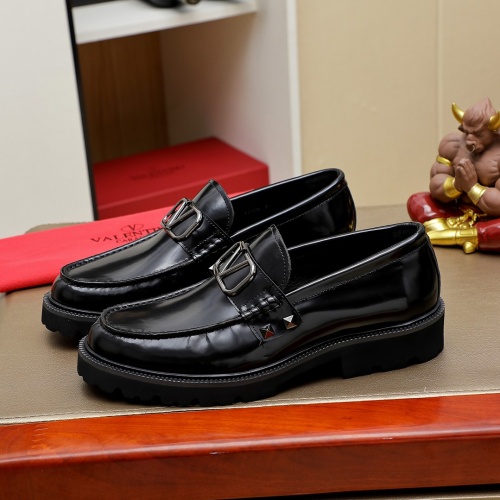 Replica Valentino Leather Shoes For Men #1266605 $98.00 USD for Wholesale