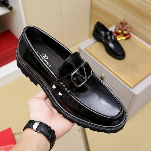 Replica Valentino Leather Shoes For Men #1266605 $98.00 USD for Wholesale