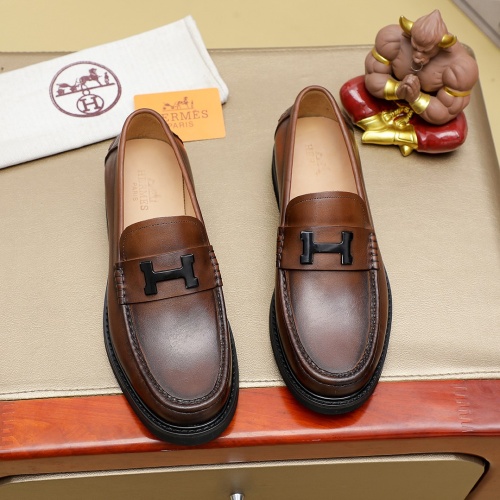 Wholesale Hermes Leather Shoes For Men #1266607 $82.00 USD, Wholesale Quality Replica Hermes Leather Shoes