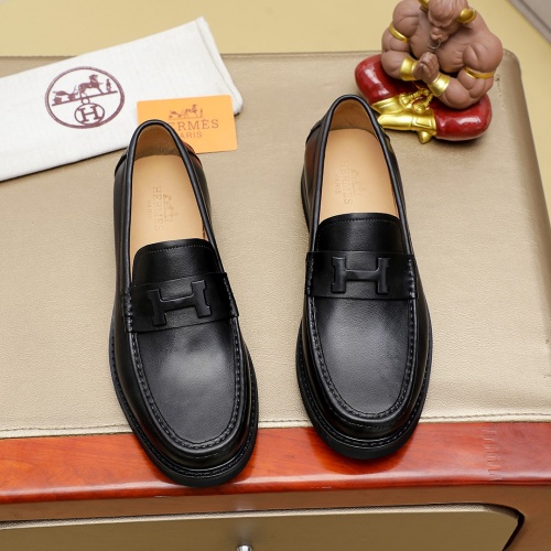 Wholesale Hermes Leather Shoes For Men #1266608 $82.00 USD, Wholesale Quality Replica Hermes Leather Shoes