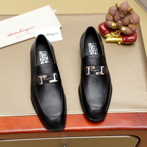 Wholesale Salvatore Ferragamo Leather Shoes For Men #1266609 $85.00 USD, Wholesale Quality Replica Salvatore Ferragamo Leather Shoes