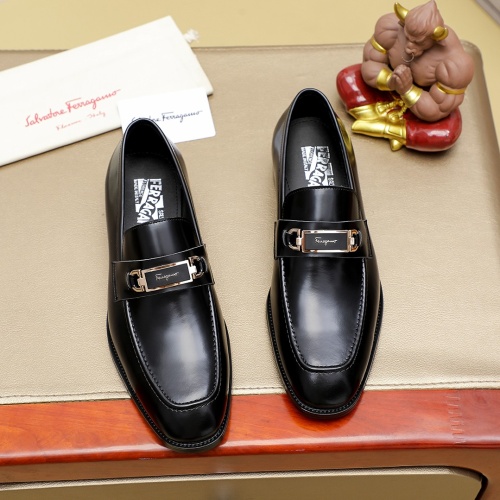 Wholesale Salvatore Ferragamo Leather Shoes For Men #1266611 $85.00 USD, Wholesale Quality Replica Salvatore Ferragamo Leather Shoes