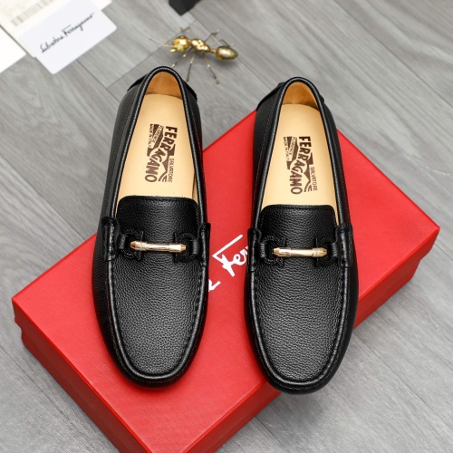 Wholesale Salvatore Ferragamo Leather Shoes For Men #1266616 $68.00 USD, Wholesale Quality Replica Salvatore Ferragamo Leather Shoes