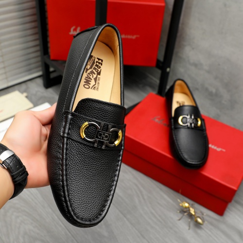 Replica Salvatore Ferragamo Leather Shoes For Men #1266617 $68.00 USD for Wholesale