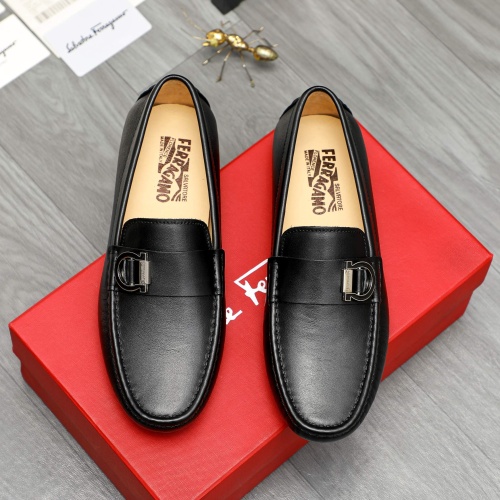 Wholesale Salvatore Ferragamo Leather Shoes For Men #1266618 $68.00 USD, Wholesale Quality Replica Salvatore Ferragamo Leather Shoes