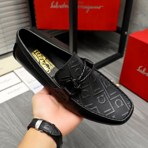 Replica Salvatore Ferragamo Leather Shoes For Men #1266620 $72.00 USD for Wholesale