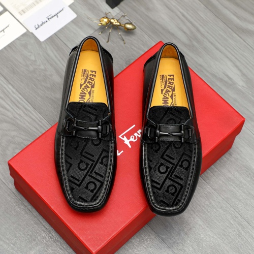 Wholesale Salvatore Ferragamo Leather Shoes For Men #1266621 $72.00 USD, Wholesale Quality Replica Salvatore Ferragamo Leather Shoes