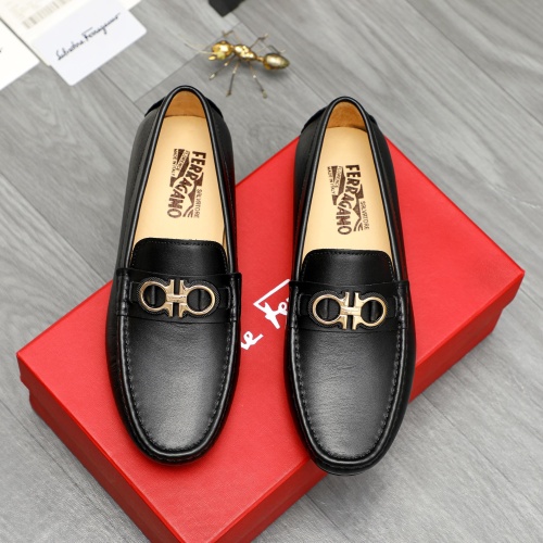 Wholesale Salvatore Ferragamo Leather Shoes For Men #1266623 $72.00 USD, Wholesale Quality Replica Salvatore Ferragamo Leather Shoes