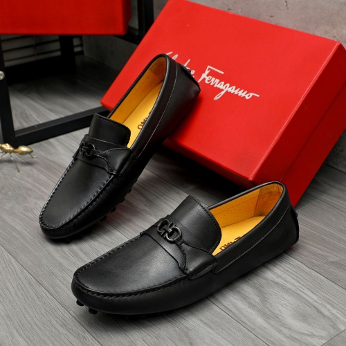 Wholesale Salvatore Ferragamo Leather Shoes For Men #1266624 $72.00 USD, Wholesale Quality Replica Salvatore Ferragamo Leather Shoes