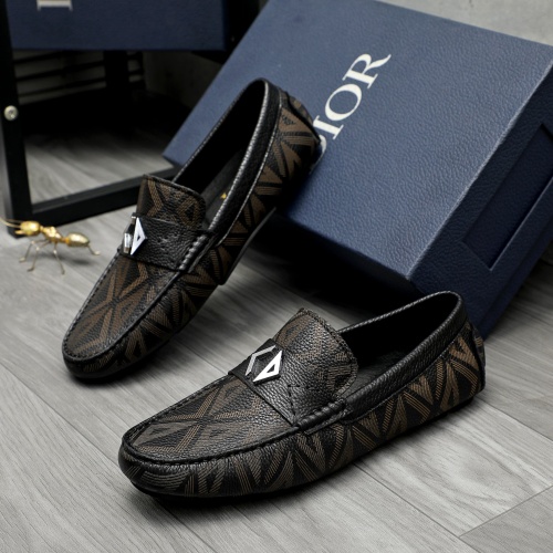 Wholesale Christian Dior Leather Shoes For Men #1266627 $72.00 USD, Wholesale Quality Replica Christian Dior Leather Shoes