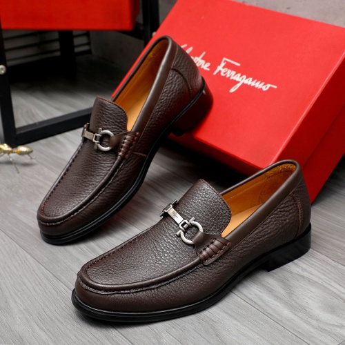 Wholesale Salvatore Ferragamo Leather Shoes For Men #1266629 $85.00 USD, Wholesale Quality Replica Salvatore Ferragamo Leather Shoes