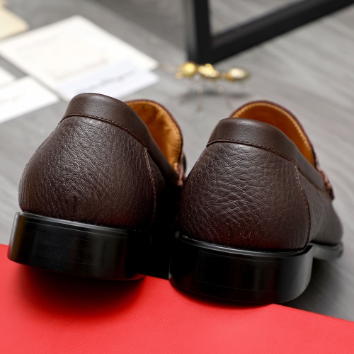 Replica Salvatore Ferragamo Leather Shoes For Men #1266629 $85.00 USD for Wholesale