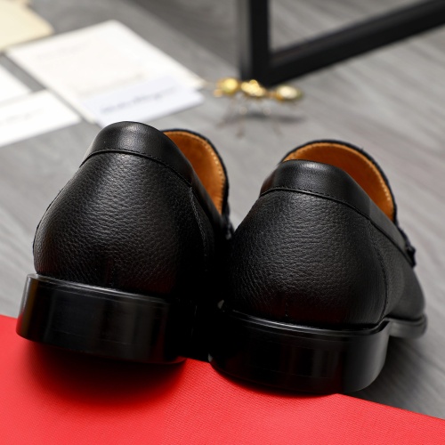 Replica Salvatore Ferragamo Leather Shoes For Men #1266630 $85.00 USD for Wholesale