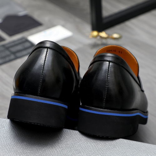 Replica Prada Leather Shoes For Men #1266638 $92.00 USD for Wholesale