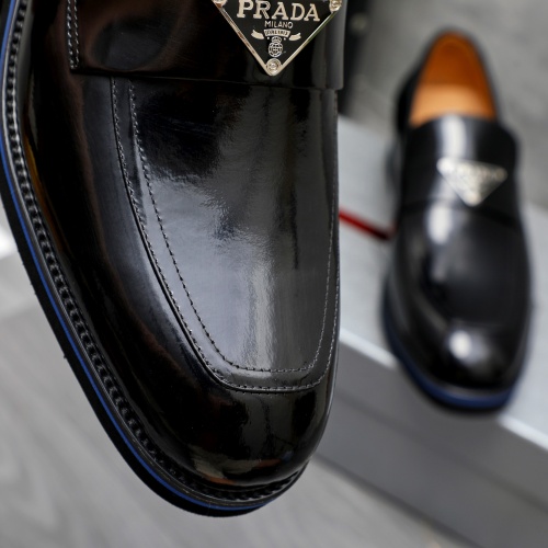 Replica Prada Leather Shoes For Men #1266642 $92.00 USD for Wholesale