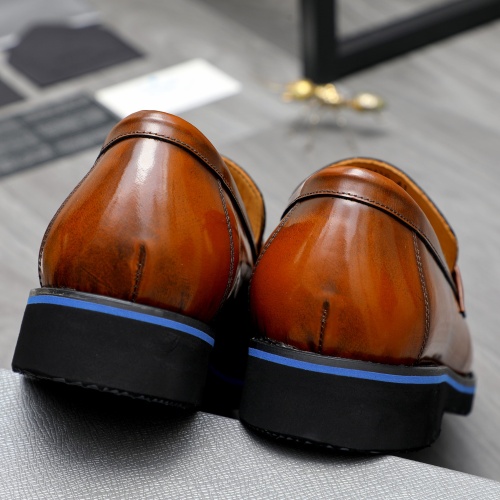 Replica Prada Leather Shoes For Men #1266646 $92.00 USD for Wholesale