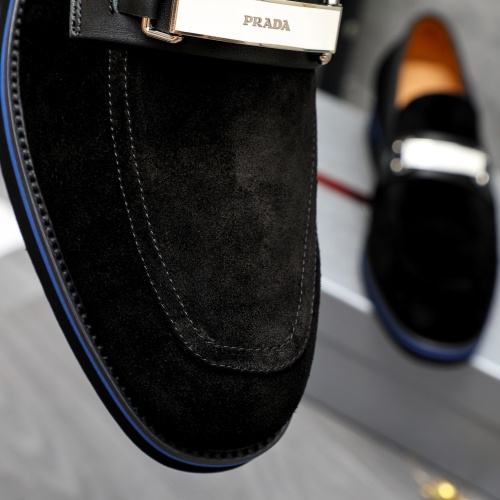 Replica Prada Leather Shoes For Men #1266647 $92.00 USD for Wholesale