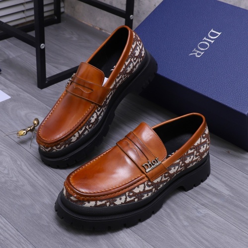 Wholesale Christian Dior Leather Shoes For Men #1266648 $88.00 USD, Wholesale Quality Replica Christian Dior Leather Shoes