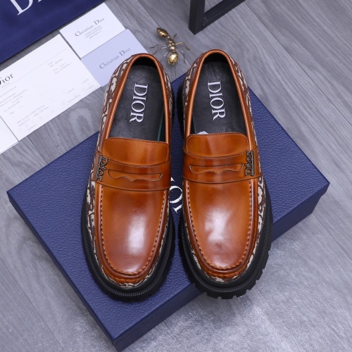 Replica Christian Dior Leather Shoes For Men #1266648 $88.00 USD for Wholesale