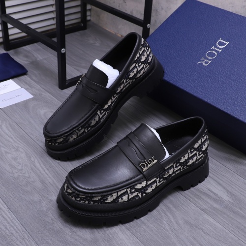 Wholesale Christian Dior Leather Shoes For Men #1266649 $88.00 USD, Wholesale Quality Replica Christian Dior Leather Shoes