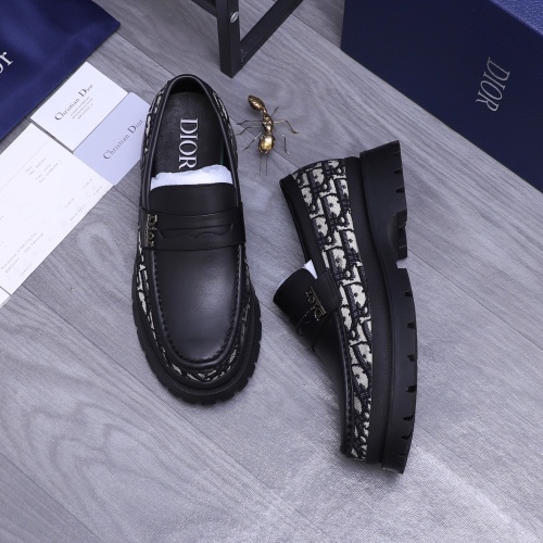 Replica Christian Dior Leather Shoes For Men #1266649 $88.00 USD for Wholesale