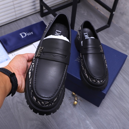 Replica Christian Dior Leather Shoes For Men #1266649 $88.00 USD for Wholesale