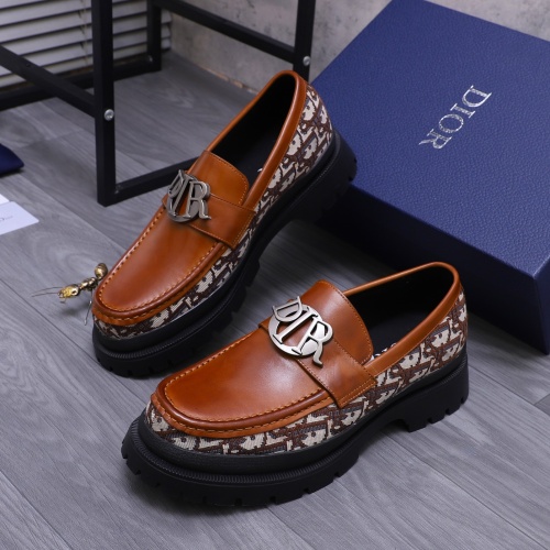 Wholesale Christian Dior Leather Shoes For Men #1266651 $88.00 USD, Wholesale Quality Replica Christian Dior Leather Shoes