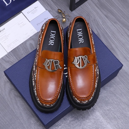 Replica Christian Dior Leather Shoes For Men #1266651 $88.00 USD for Wholesale