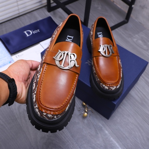 Replica Christian Dior Leather Shoes For Men #1266651 $88.00 USD for Wholesale