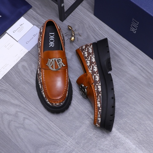 Replica Christian Dior Leather Shoes For Men #1266651 $88.00 USD for Wholesale