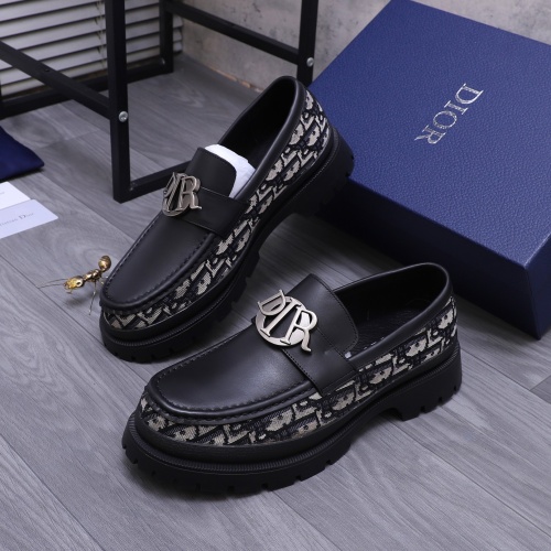 Wholesale Christian Dior Leather Shoes For Men #1266652 $88.00 USD, Wholesale Quality Replica Christian Dior Leather Shoes