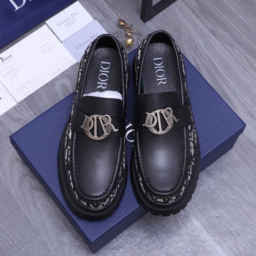 Replica Christian Dior Leather Shoes For Men #1266652 $88.00 USD for Wholesale