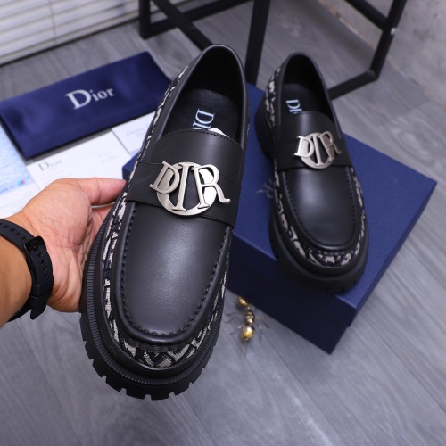 Replica Christian Dior Leather Shoes For Men #1266652 $88.00 USD for Wholesale