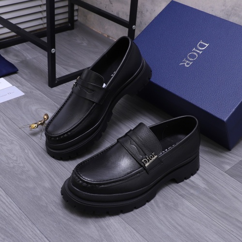 Wholesale Christian Dior Leather Shoes For Men #1266653 $88.00 USD, Wholesale Quality Replica Christian Dior Leather Shoes