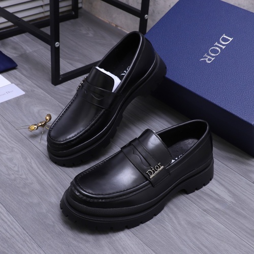 Wholesale Christian Dior Leather Shoes For Men #1266654 $88.00 USD, Wholesale Quality Replica Christian Dior Leather Shoes