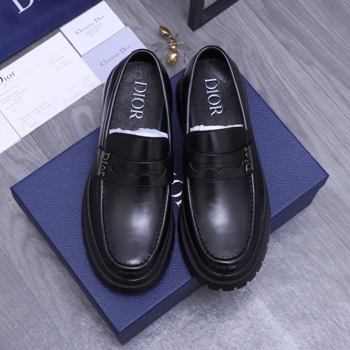 Replica Christian Dior Leather Shoes For Men #1266654 $88.00 USD for Wholesale