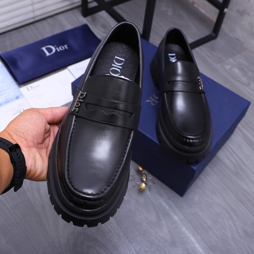 Replica Christian Dior Leather Shoes For Men #1266654 $88.00 USD for Wholesale