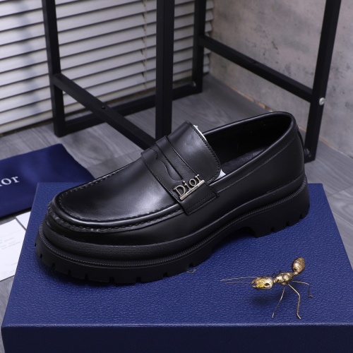 Replica Christian Dior Leather Shoes For Men #1266654 $88.00 USD for Wholesale