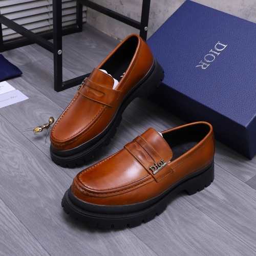 Wholesale Christian Dior Leather Shoes For Men #1266655 $88.00 USD, Wholesale Quality Replica Christian Dior Leather Shoes