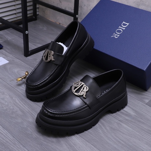 Wholesale Christian Dior Leather Shoes For Men #1266656 $88.00 USD, Wholesale Quality Replica Christian Dior Leather Shoes