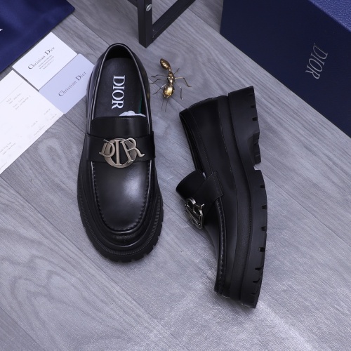 Replica Christian Dior Leather Shoes For Men #1266656 $88.00 USD for Wholesale