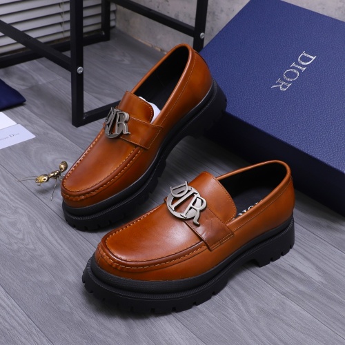 Wholesale Christian Dior Leather Shoes For Men #1266657 $88.00 USD, Wholesale Quality Replica Christian Dior Leather Shoes